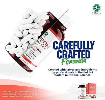 1 Body Saffron Extract 8825 – Antioxidant & Mood Support Saffron Supplement 1 Body