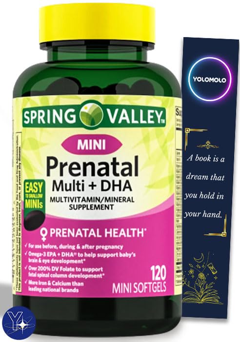 Mini Prenatal Multi + DHA Complete Multivitamin/Multimineral Supplement Spring Valley YOLOMOLO