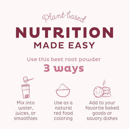 KOS Organic Beet Root Powder + Organic Beet Root Capsules Bundle KOS