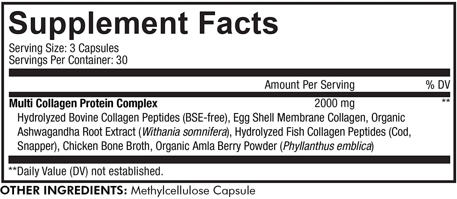 Codeage Multi Collagen Protein Capsules, Type I, II, III, V, X, Grass Fed & Hydrolyzed Collagen Pills Supplement CodeageBuy Supplements Australia