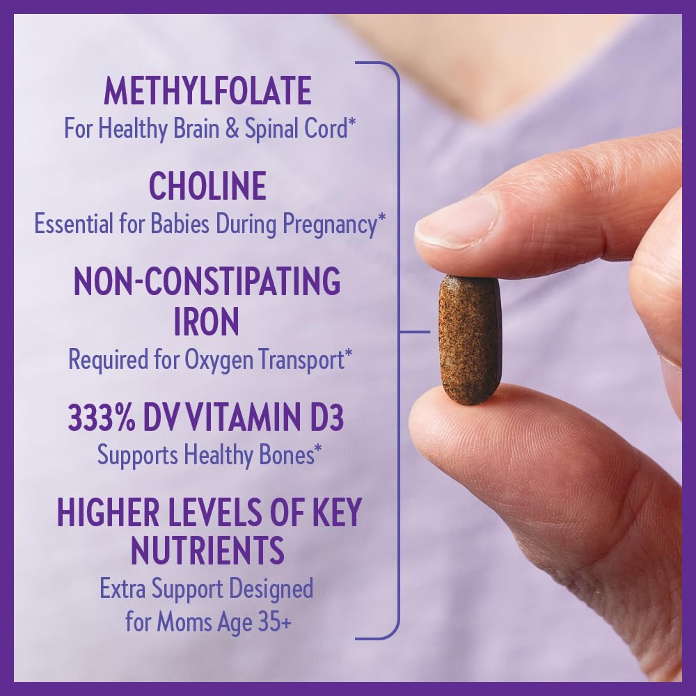 New Chapter Prenatal Vitamins, One Daily Prenatal Multivitamin Enhanced for Age 35+ with Methylfolate New Chapter