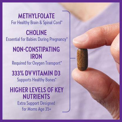 New Chapter Prenatal Vitamins, One Daily Prenatal Multivitamin Enhanced for Age 35+ with Methylfolate New Chapter
