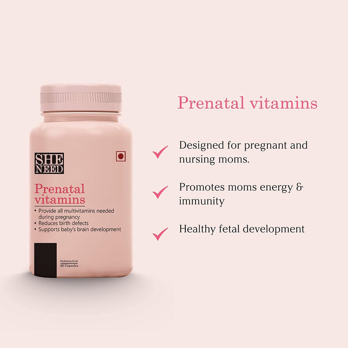 Vishopy Prenatal Supplement for Women- Multivitamin for Pregnancy with DHA- Reduces Birth Defects Vishopy
