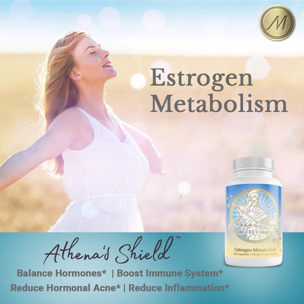 MENOLABS Athena’s Shield | DIM Supplement + D3 with BioPerine for Women | Estrogen Balance MENOLABS