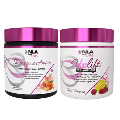 NLA for Her Pre/Intra Workout Stack (Includes Her Thermogenic Amino Georgia Peach NLA for Her
