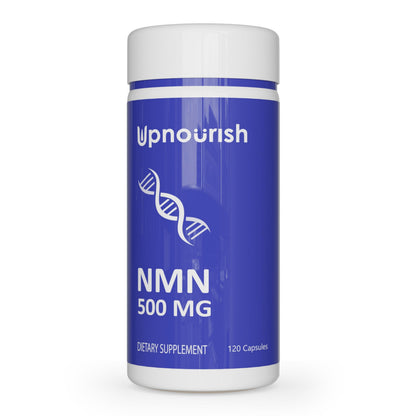 UpNourish NMN 500mg 120 Capsules - Beta Nicotinamide Mononucleotide NAD Supplement - Nicotinamide Riboside Alternative for Women & Men UpNourishBuy Supplements Australia