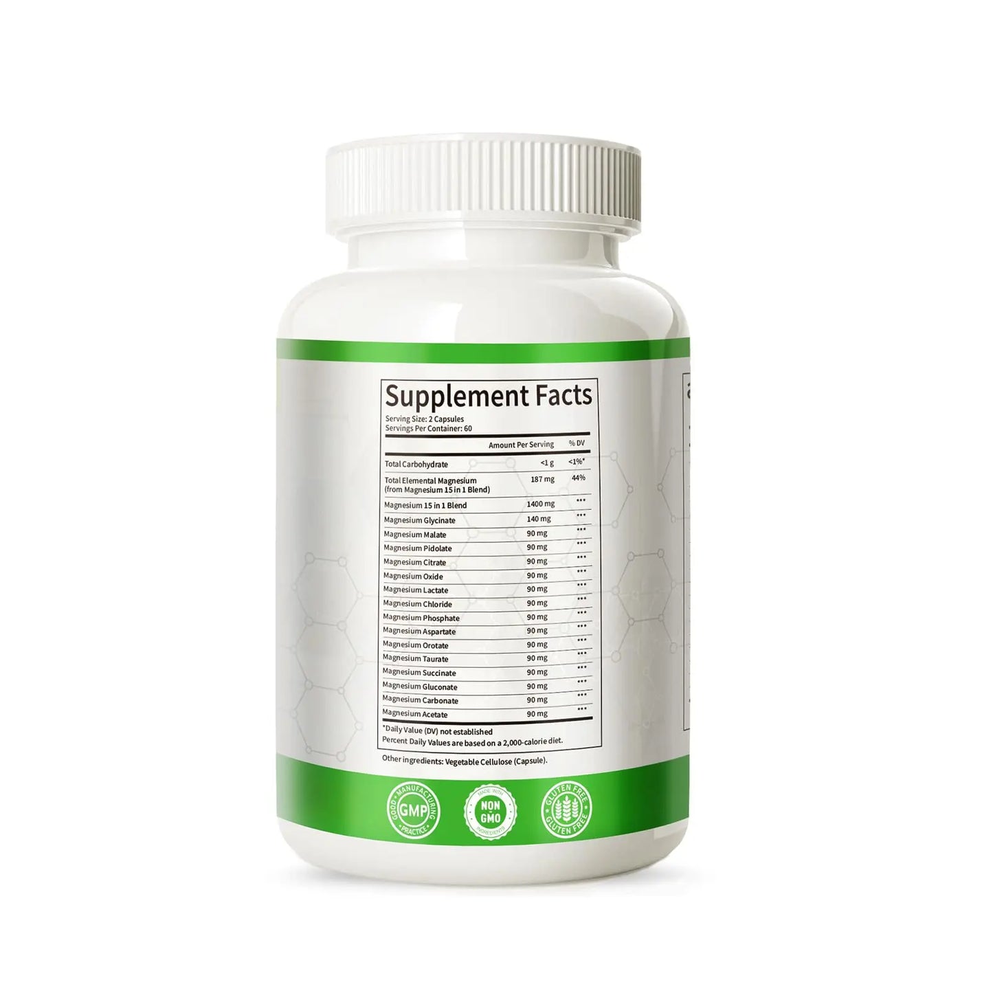 Magnesium Complex with 15 Types Magnesium Glycinate Citrate Malate Taurate Oxide Carbonate Chloride Orotate Magnesio Muscle, Heart, Relaxation & Nerves 120 Vegan Capsules, 60-Day Supply Ashenutri buy supplements Au