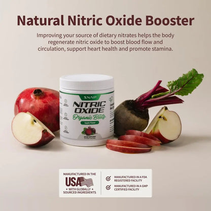 Snap Supplements USDA Organic Beet Root Powder, 3-in-1 Nitric Oxide Supplement Snap Supplements