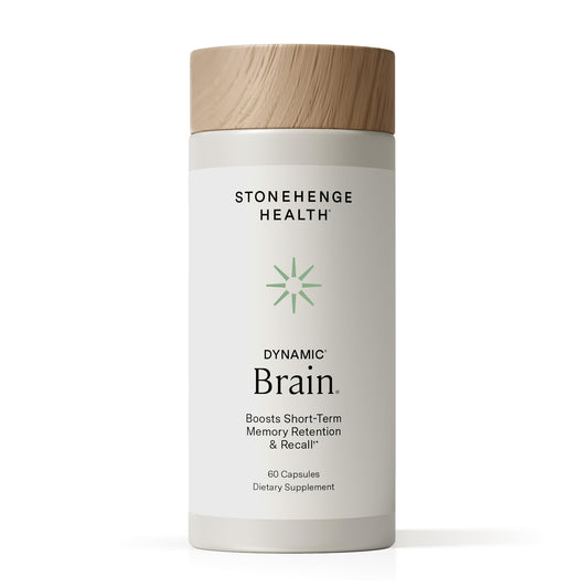 Stonehenge Health Dynamic Brain – BacoMind® Bacopa Nootropic Formula – Memory, Recall & Retention, Phosphatidylserine, Huperzine A, DHA & Choline – 40 Brain-Boosting Ingredients – Non-GMO, 60 Caps Stonehenge HealthBuy Supplements Australia