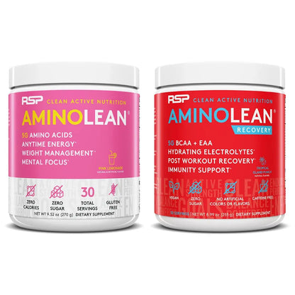 RSP NUTRITION AminoLean Pre Workout Energy (Pink Lemonade 30 Servings) RSP NUTRITION