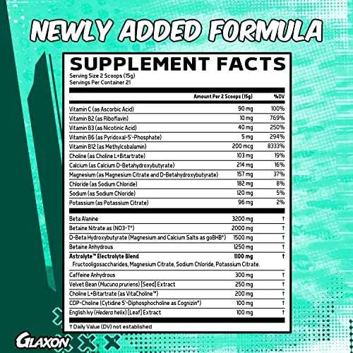Specimen Full Spectrum High Stimulant Pre-Workout Powder | Supercharged Energy Glaxon