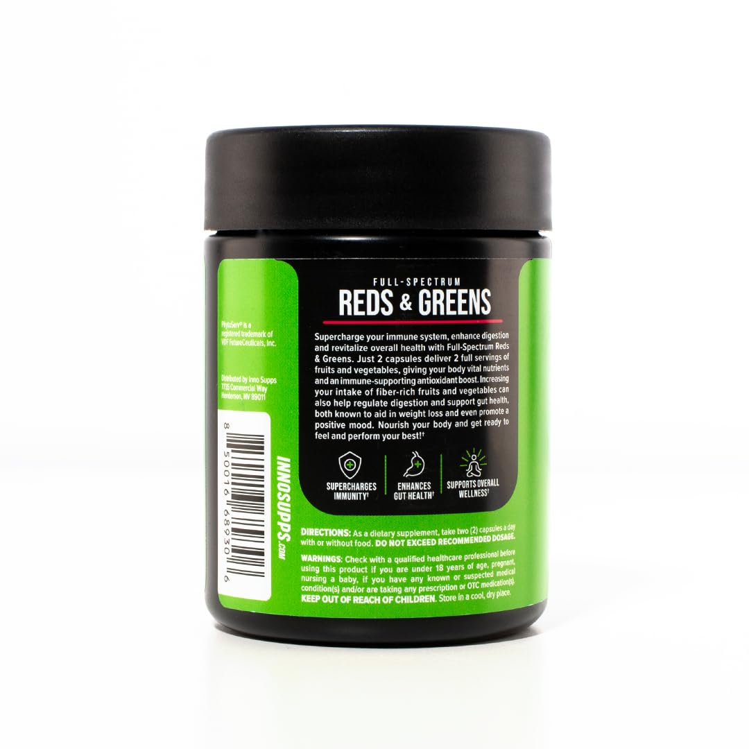 InnoSupps Full Spectrum Reds & Greens | PhytoServ, 2 Servings of Fruits + Veggies Per InnoSuppsBuy Supplements Australia