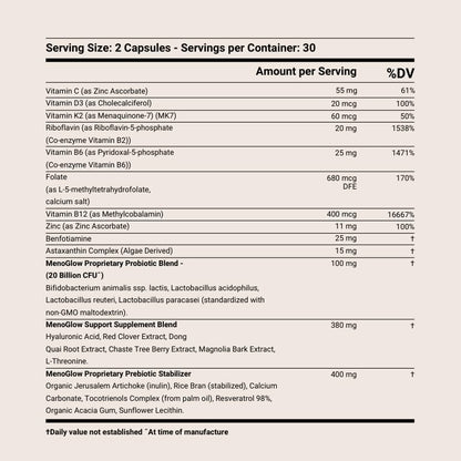 MENOLABS - MenoGlow Dietary Supplement for Menopause Relief MENOLABS