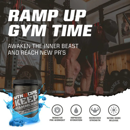 MTN OPS Pre-Workout Powder Energy Drink Keep Hammering Series by Cameron Hanes MTN OPS