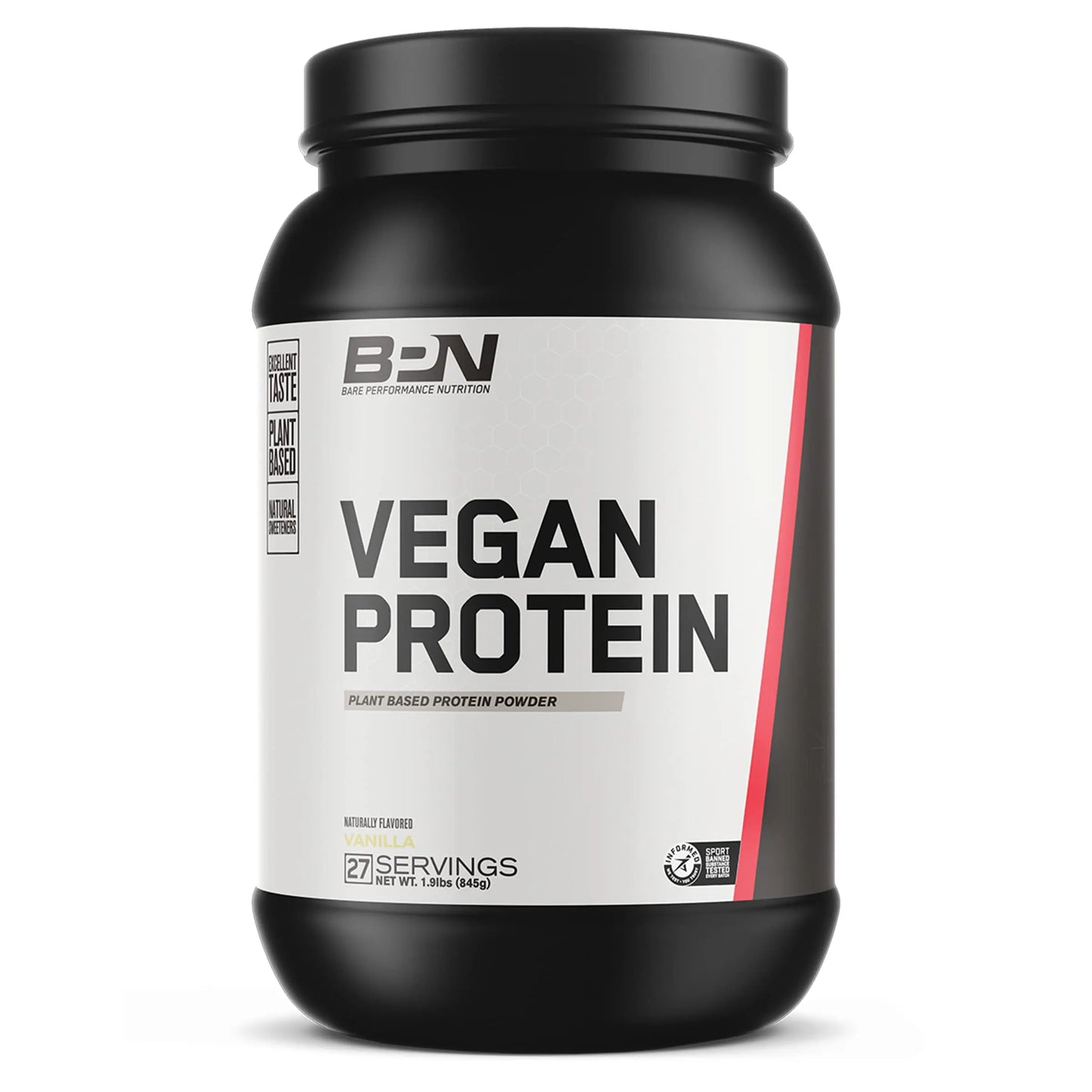 BARE PERFORMANCE NUTRITION, BPN Vegan Protein, Plant Based Protein, Vanilla BARE PERFORMANCE NUTRITION