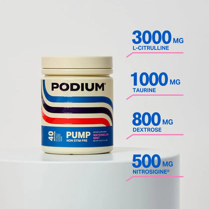 Podium Nutriton, Pump, Stimulant Free Pre-Workout, 40 Servings (Watermelon Mint) Podium Nutrition