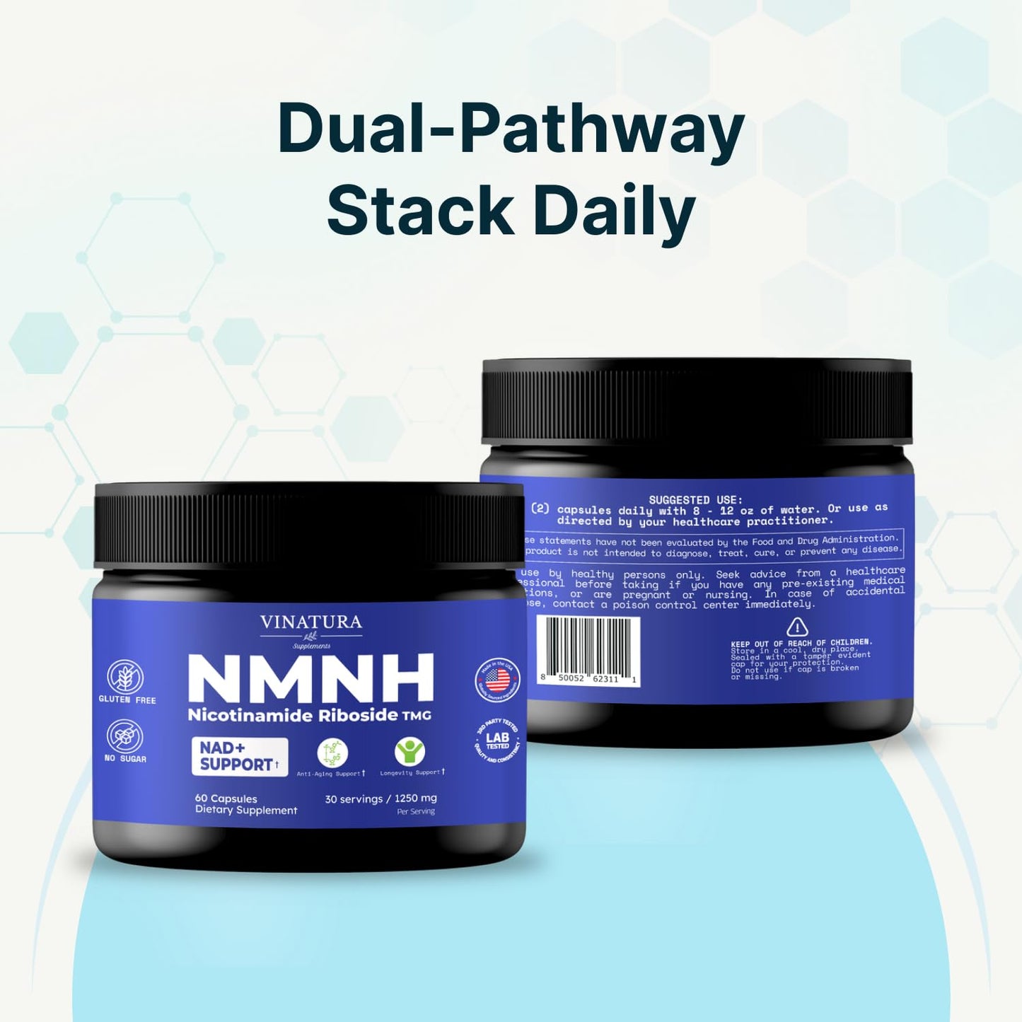 VINATURA NMNH (NMN Supplement Alternative) Nicotinamide Riboside & TMG - NAD Supplement for Anti-Aging - 60 Capsules VINATURABuy Supplements Australia