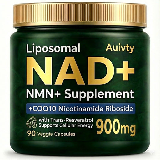 Auivty Liposomal NAD+ NMN Supplement with COQ10, Nicotinamide Riboside, Trans-Resveratrol, 900mg, 90 Veggie Capsules AuivtyBuy Supplements Australia