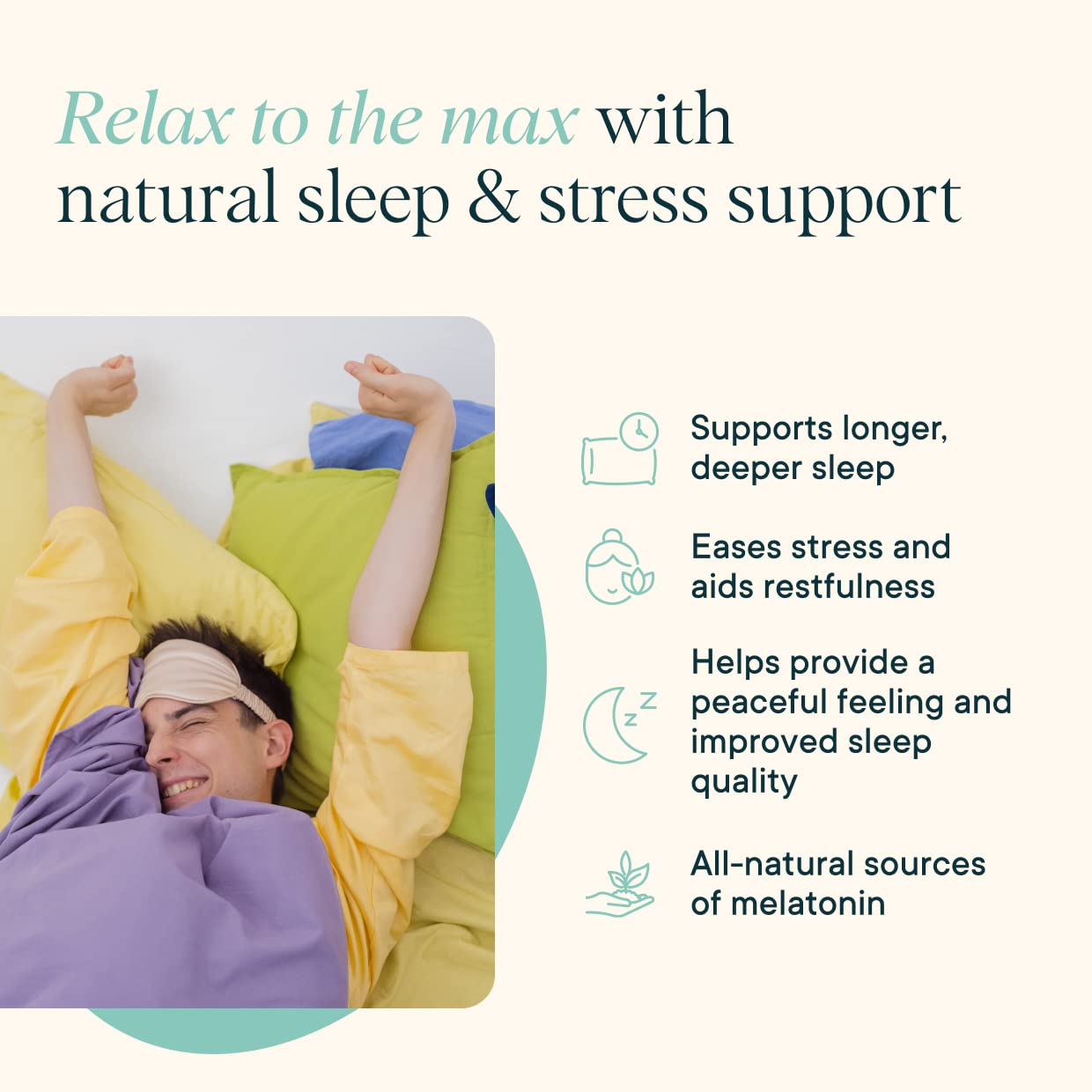Ora Organic Natural Sleep Aid Supplement Stress Support Calming Herbal Blend with Melatonin from Tart Cherry - Includes Magnesium Citrate, Valerian Root, and Lemon Balm - 1 Month Supply, 60 Capsules Ora OrganicBuy Supplements Australia