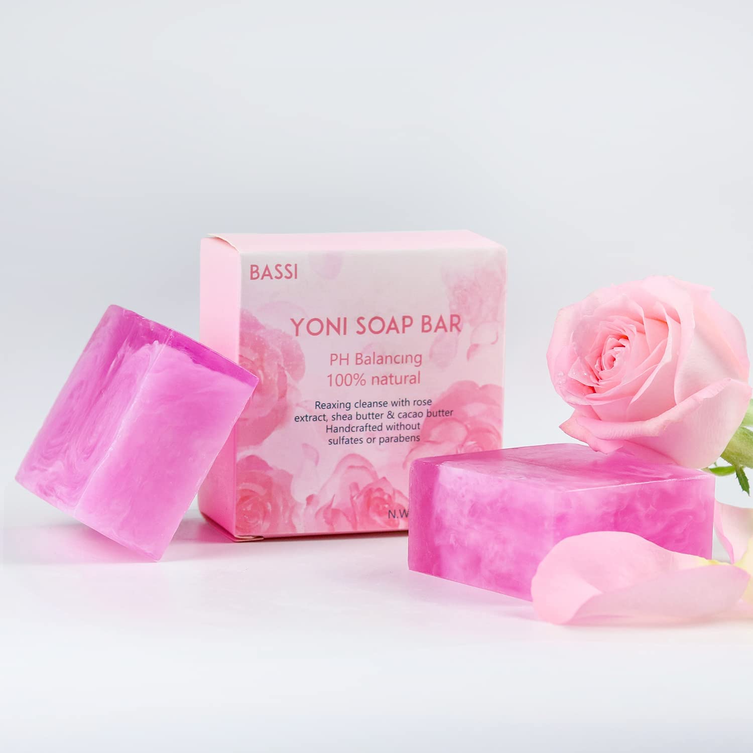 Yoni Soap Bars Vaginal Wash 2 PCS, 100% Natural Organic Yoni Bar Soap for Women Ph Balance Yoni BASSI