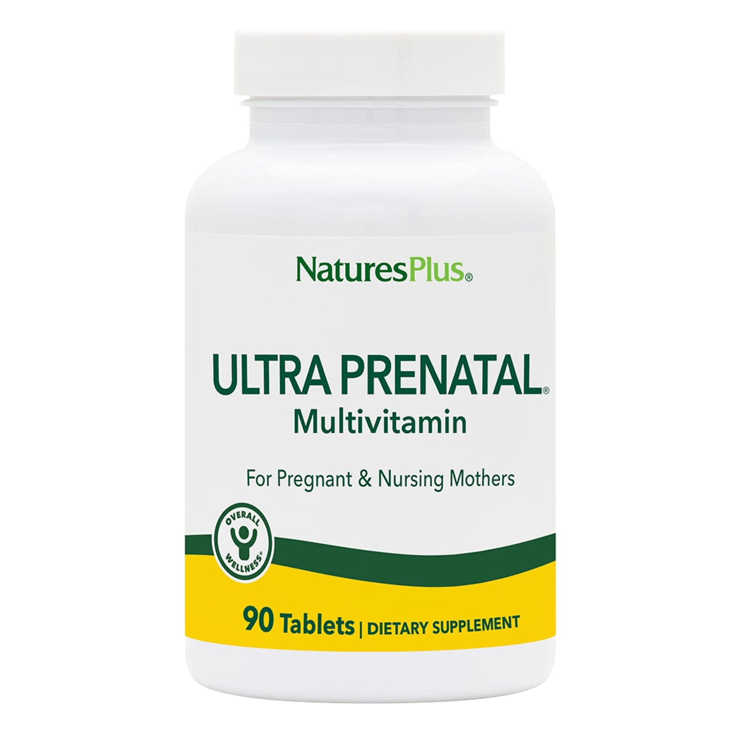 NaturesPlus Ultra Prenatal Multivitamin - 800 mcg Folate, 90 Vegetarian Tablets - Prenatal Supplement Nature's Plus