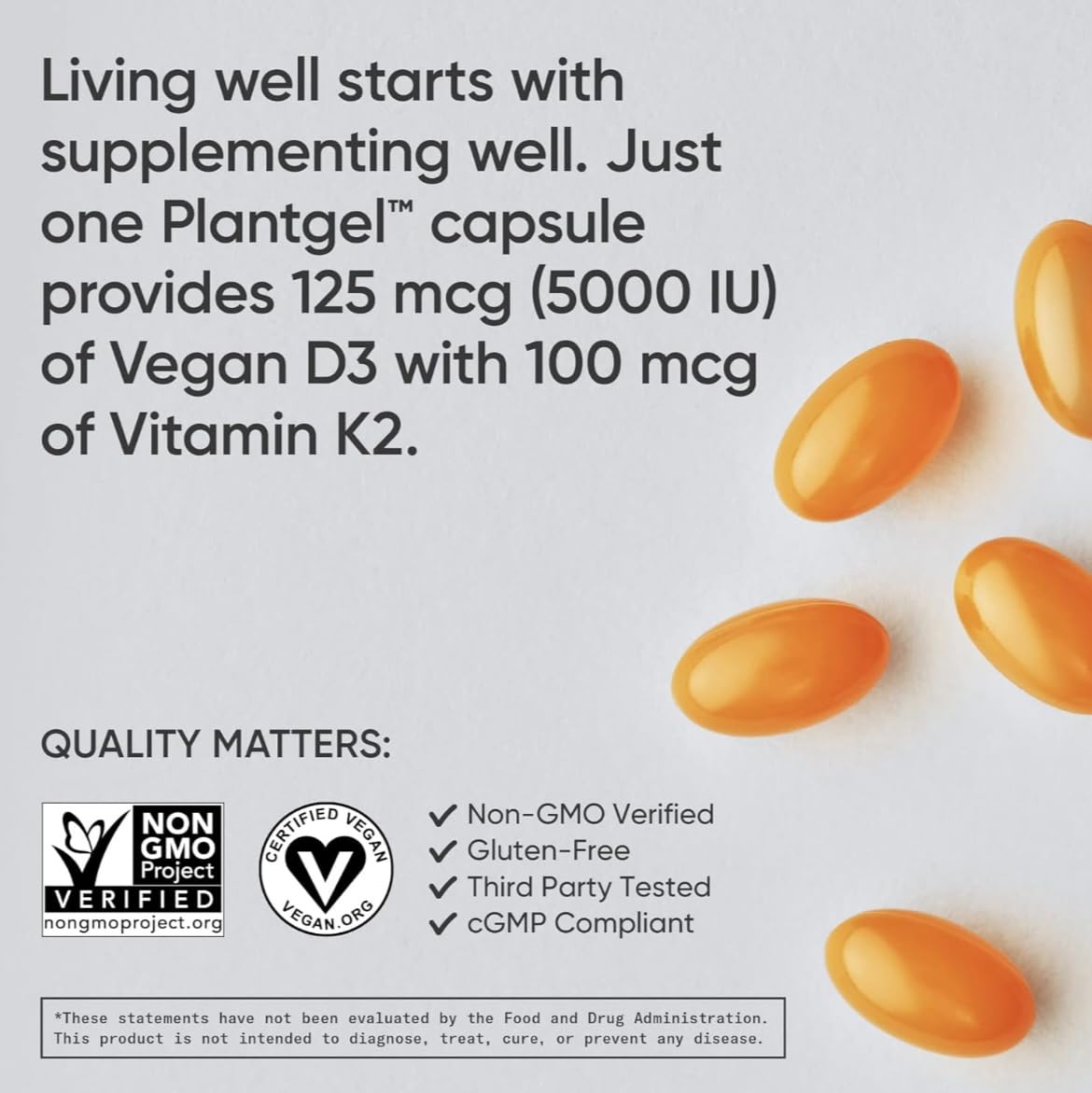 (Pack of 1) 160 Vegan Certified, Non GMO Liquid Softgels rozzunSports Research Vitamin Rozzun Creative Vision