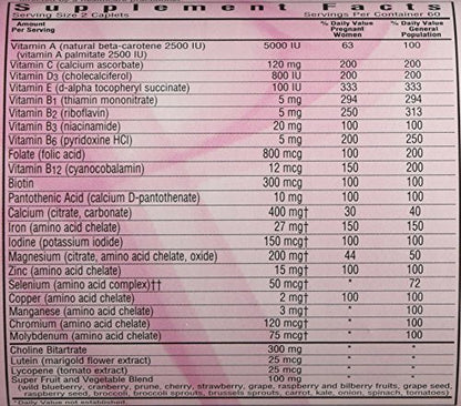 Bluebonnet Early Promise Prenatal Gentle Multiple Caplets, 120 Count, Pink Bluebonnet