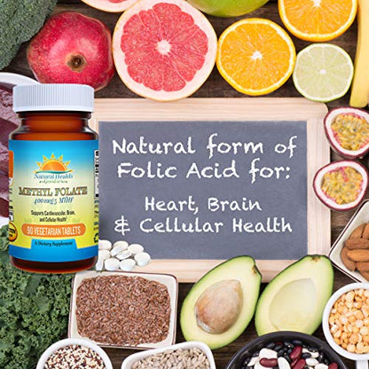 Active Folate Quatrefolic Acid 5-MTHF Methylfolate Smart Choice for Prenatal Heart & Brain Natural Health Goodies