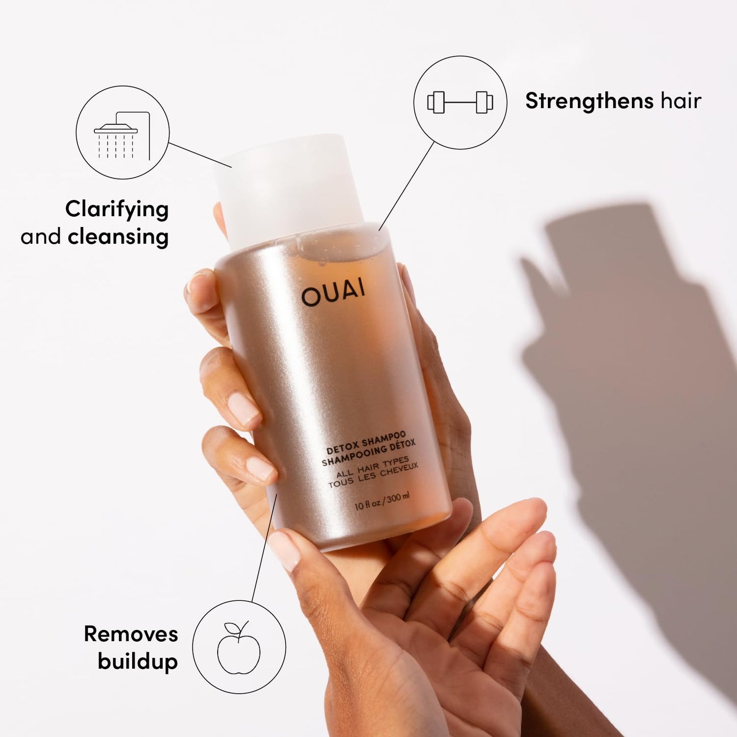 OUAI Detox Shower Routine Bundle - Gentle Detox Face Cleanser (7.8 Oz) and Clarifying Shampoo with Apple Cider Vinegar (10 Oz) - Removes Dirt, Oil, Product, Makeup, and Sunscreen - 2-Piece Bundle OUAIBuy Supplements Australia