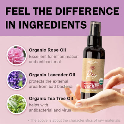 [USDA] TheAromaShop Organic Rose Secret- Natural feminine Spray,Intimate Care The Aroma Shop