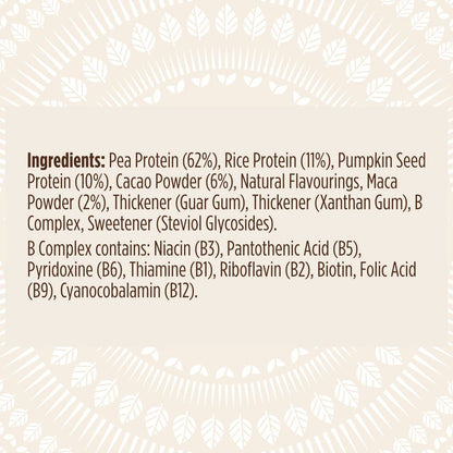 Pulsin - Cacao & Maca Vegan Supershake - 300g - Plant Based Vegan Energy Support Protein Powder Pulsin