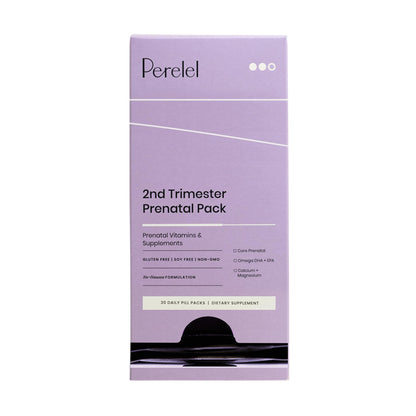 Perelel 2nd Trimester Prenatal Pack - Daily Pregnancy Vitamins - Omega DHA Prenatal Vitamins Perelel