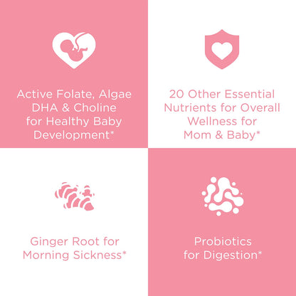 Hyland's Naturals Easy Morning Prenatal Multivitamin + Digestive Health & Morning Sickness Relief Hyland's