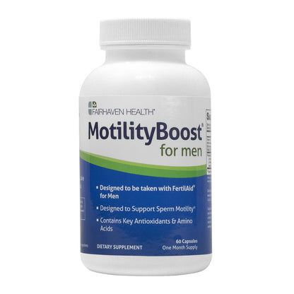 MotilityBoost for Men, Male Fertility Supplement – For Motile Strength - Prenatal For Him, Includes Fairhaven Health
