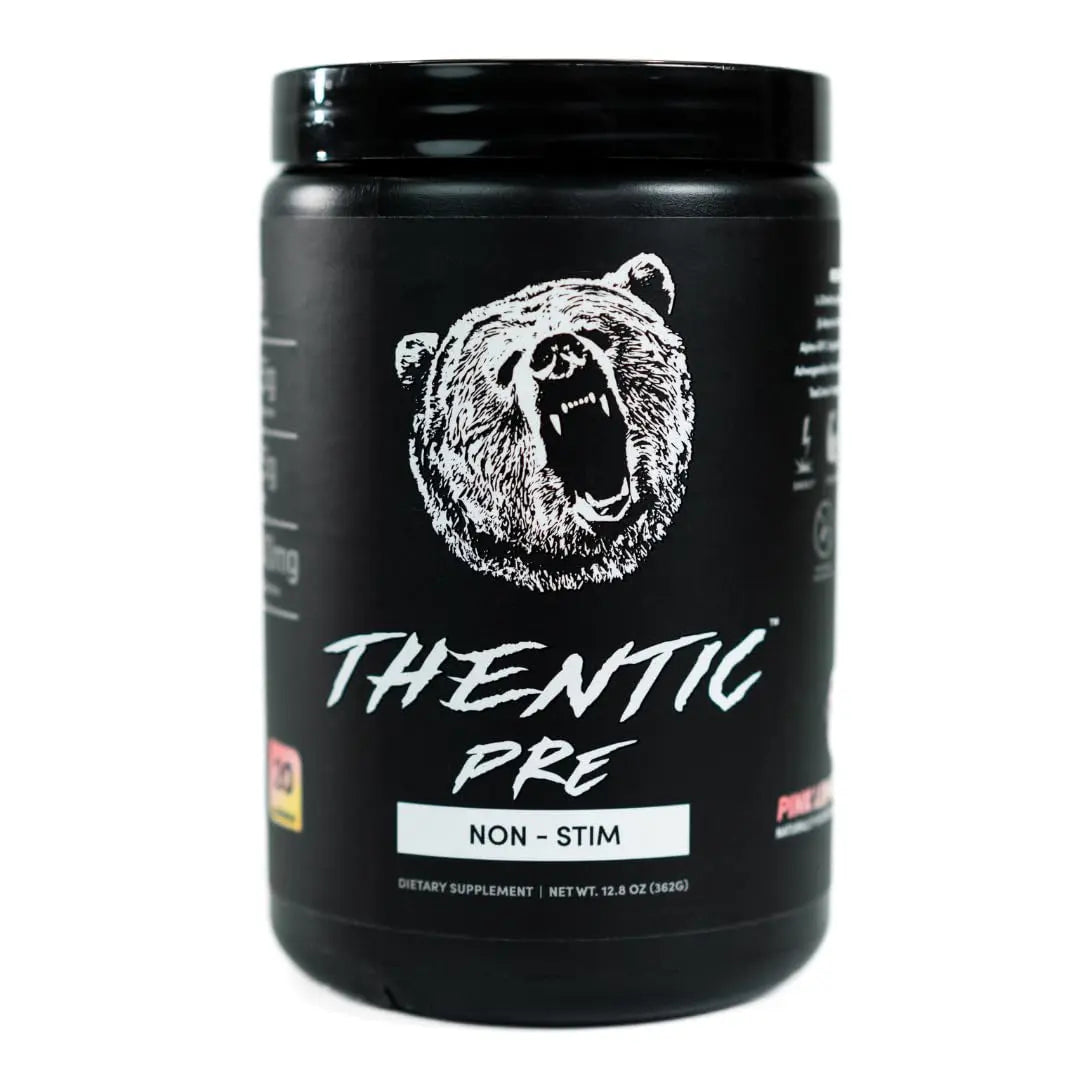 THENTIC Caffeine Free Pre Workout - Naturally Flavored & Sweetened Nootropic Non-Stim THENTIC