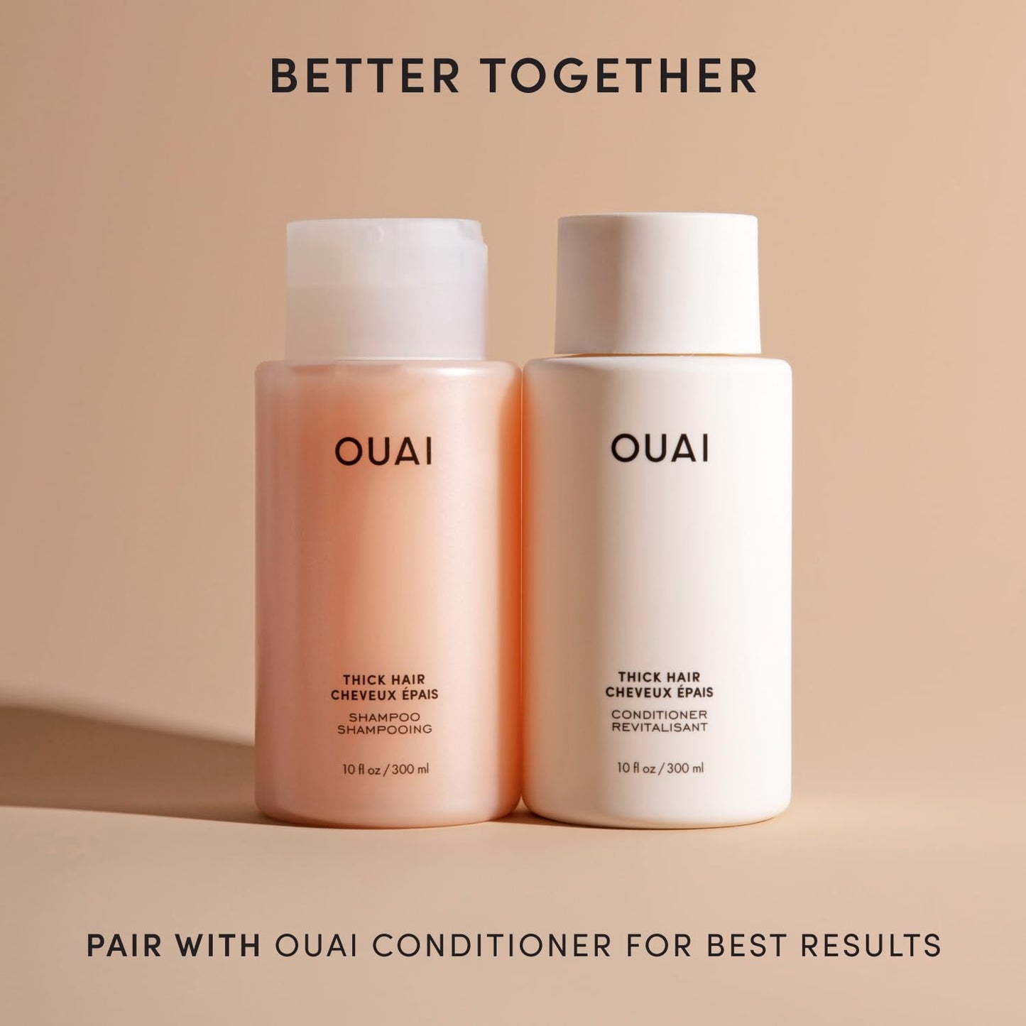 OUAI Thick Shampoo - Moisturizing Shampoo with Keratin, Marshmallow Root, Shea Butter, Avocado Oil for Thick Hair - Strengthens & Hydrates Strands - Paraben, Phthalate & Sulfate Free (10 Fl Oz) OUAIBuy Supplements Australia