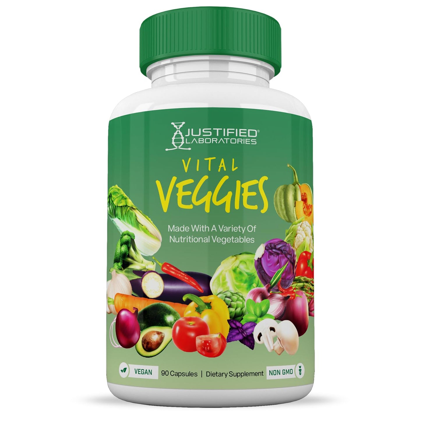 (6 Pack) Vital Fruits and Veggies Supplement Whole Food Red & Green Superfoods Justified Laboratories