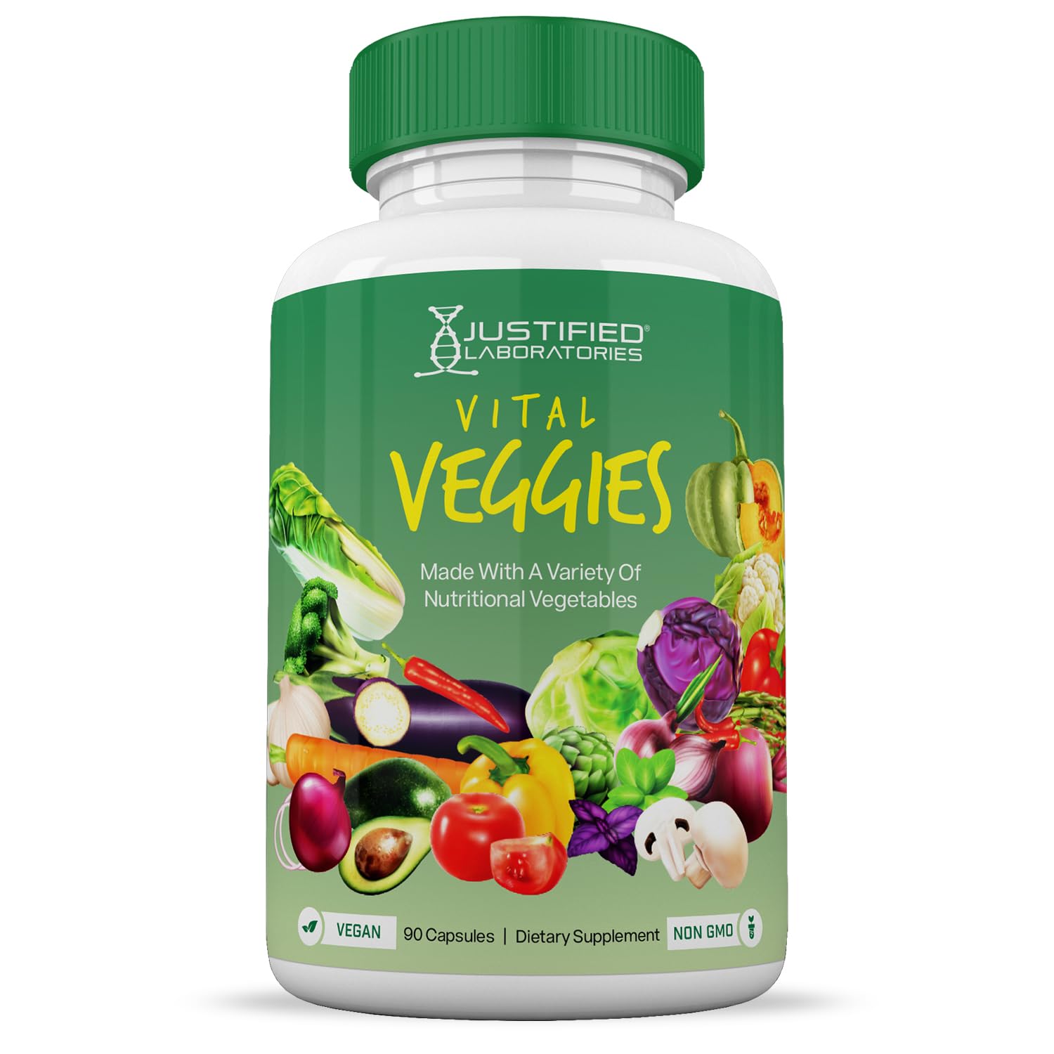 (20 Pack) Vital Fruits and Veggies Supplement Whole Food Red & Green Superfoods Justified Laboratories