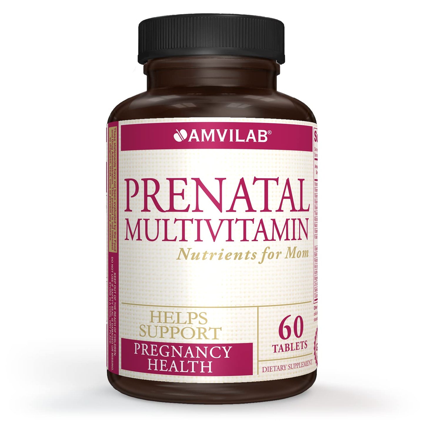 Amvilab Prenatal Multivitamin - One Serving a Day with All Essential Nutrients for Mom and Baby AMVILAB