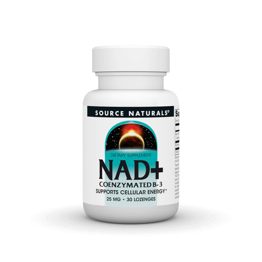 Source Naturals NAD+, Coenzymated B-3, Supports Cellular Energy*, 25 mg - 30 Lozenges Source NaturalsBuy Supplements Australia