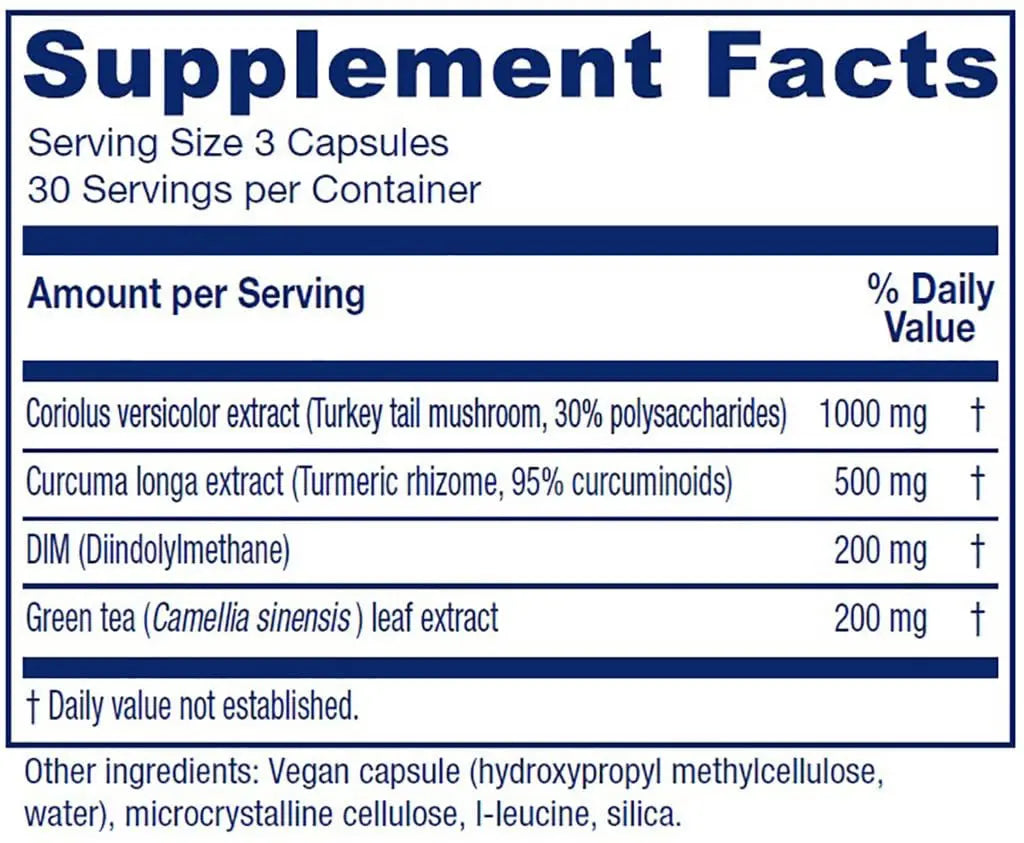 Vitanica CCDG Blend, Immune Support, DIM Supplement 200mg, Turkey Tail Mushroom, Turmeric, Green Tea, Vegan, 90 Capsules Vitanica buy supplements Au