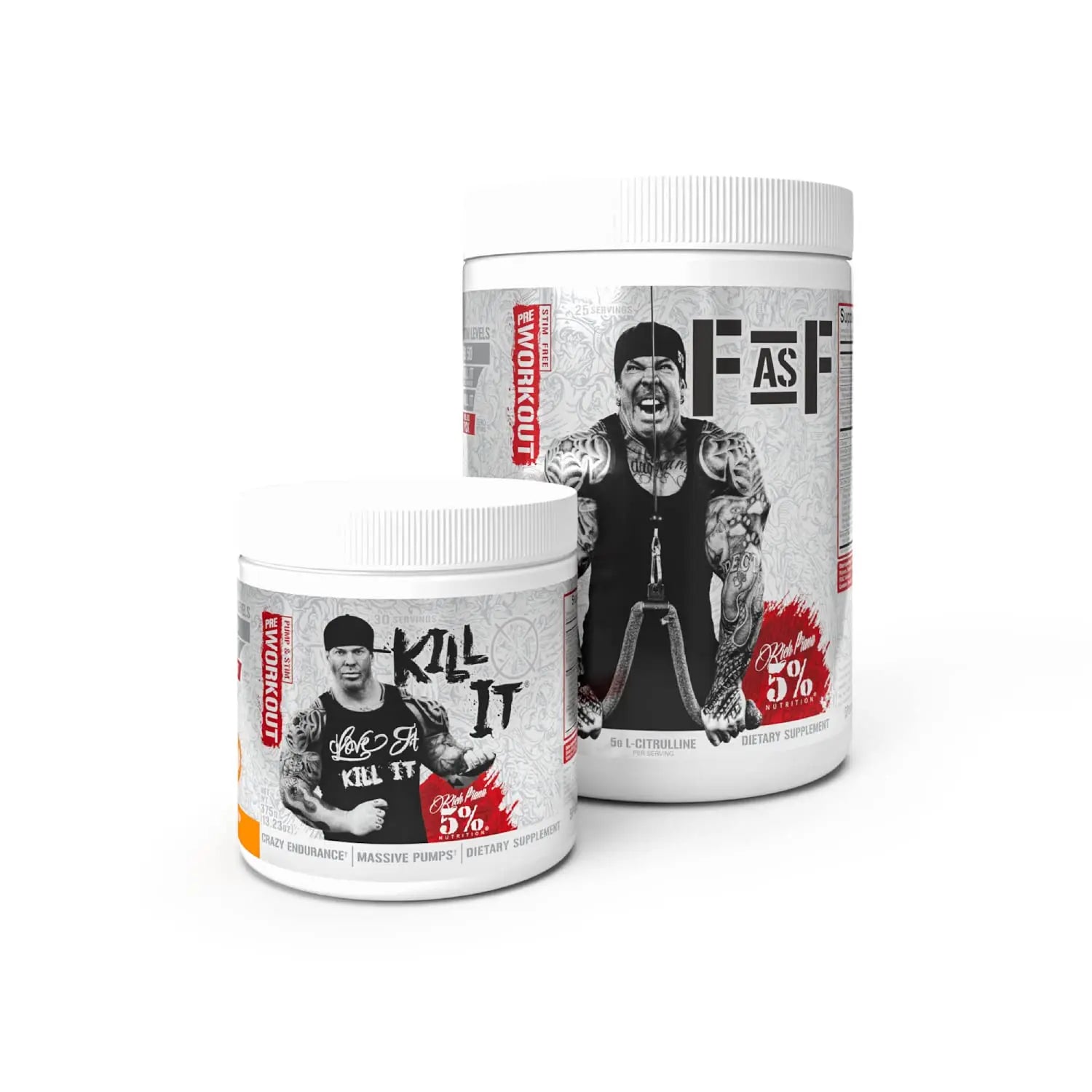 5% Nutrition 2-Stack | Kill It + FasF | Pre-Workout + NO Booster Pre (Select Your Flavors) 5% Nutrition