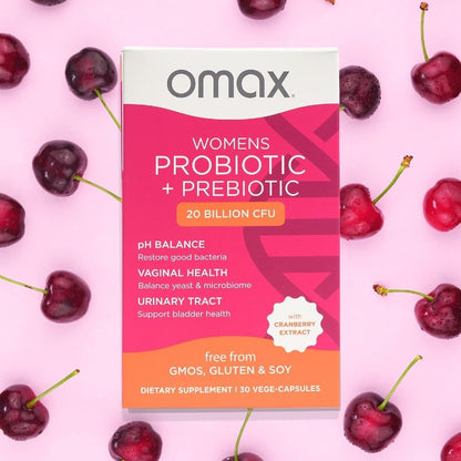 2 Pack Omax Prebiotics & Probiotics for Women, pH Balance, Vaginal Health, Urinary Tract, Yeast Omax3