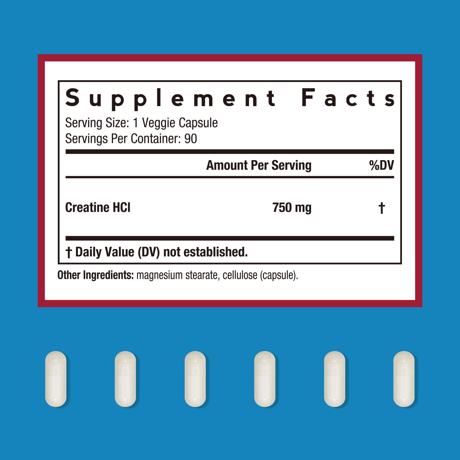 Doctor's Recipes Creatine HCl Capsules, 750 mg, Creatine Hydrochloride for Women & Men, Strength & Recovery, Brain Health, Fast Absorbing, Vegan, 90 Capsules Doctor's RecipesBuy Supplements Australia