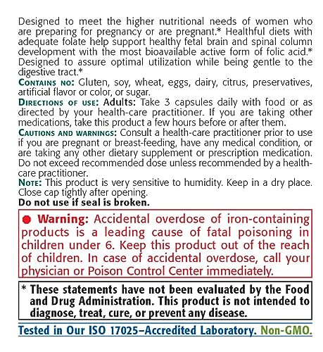NEW ROOTS HERBAL Prenatal Complete MultiVitamin (90 Veg Caps) - with Biotin, Iron & Folate NEW ROOTS HERBAL