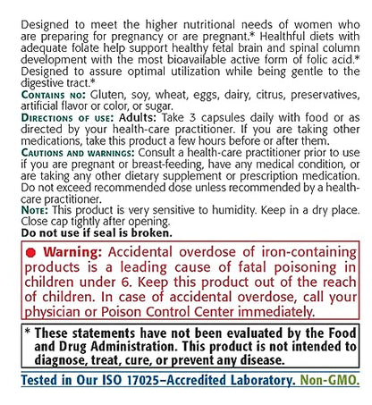NEW ROOTS HERBAL Prenatal Complete MultiVitamin (90 Veg Caps) - with Biotin, Iron & Folate NEW ROOTS HERBAL