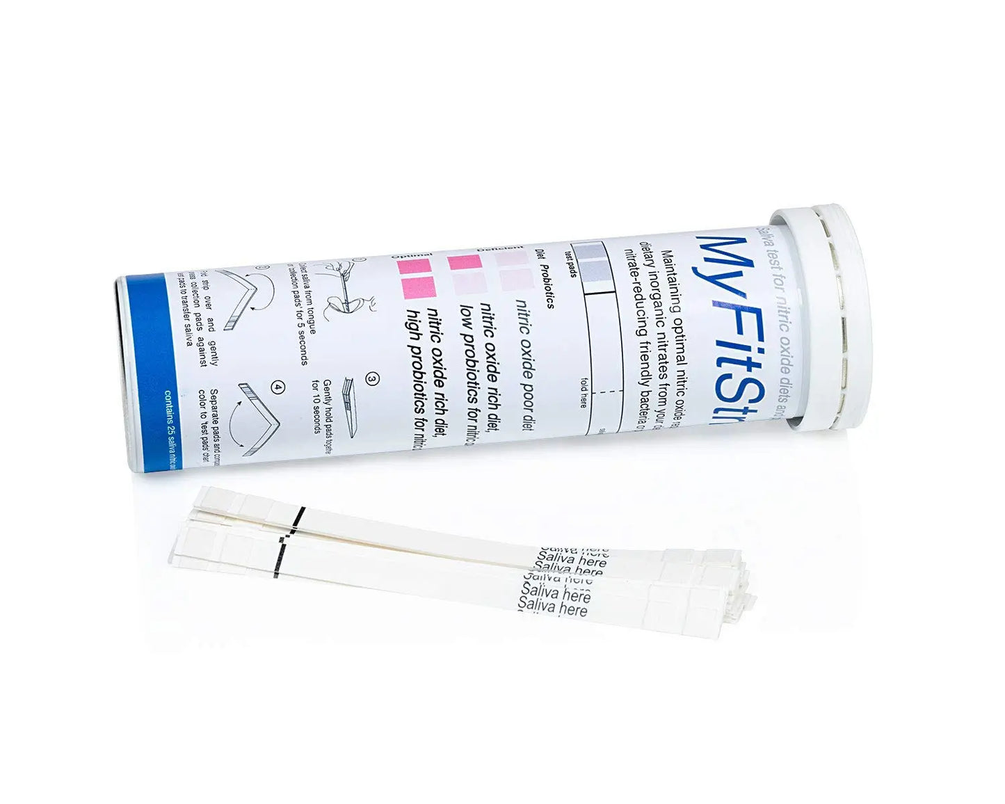 Nitric Oxide Test Strip - Track Both Prebiotic Nitrate and Biomarker for Nitric Oxide MyFitStrip