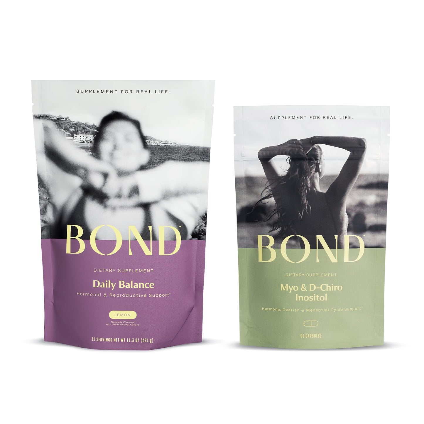 BOND Daily Balance and Myo-Inositol & D-Chiro Inositol Capsules Bundle: Hormone Balance and Healthy BOND