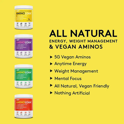 RSP NUTRITION Vegan AminoLean Pre Workout Energy (Pineapple Coconut 25 Servings) RSP NUTRITION