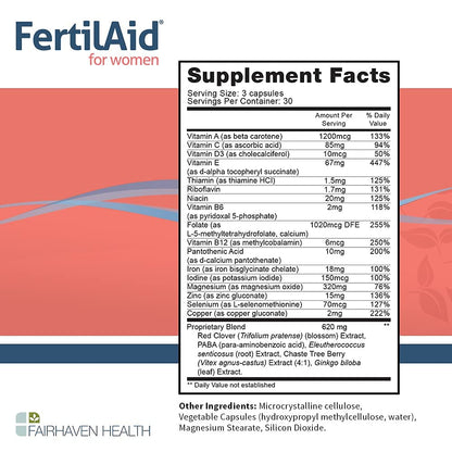 Fertilaid for Men and Women Combo, Male and Female Fertility Supplements, Vitamins Fairhaven Health